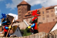 Lego-Ritter vor der Burg